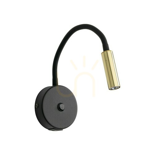 Jelölje be Lagos Fekete/arany fali lámpa 1 Usb