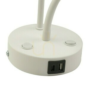 Maja fehér fali lámpa 2 E27 + G9 + Usb small 3