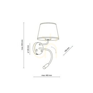 Maja fehér fali lámpa 2 E27 + G9 + Usb small 8