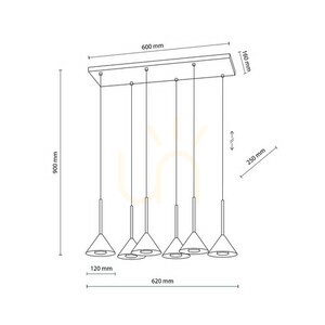 Cono Mini fekete függőlámpa 6 small 14