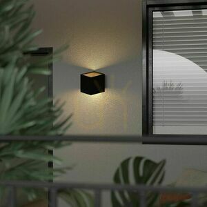 Cube Fekete Led fali lámpa ip 54 small 1