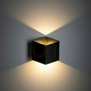 Cube Fekete Led fali lámpa ip 54 small 2