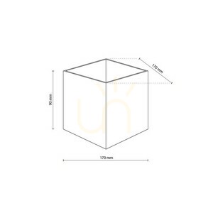 Cube Fekete Led fali lámpa ip 54 small 8