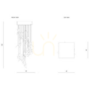 🔥 PORTÁL művészeti csillár rozsda LGH0831 - Gie El loft függőlámpa 🧡 small 6