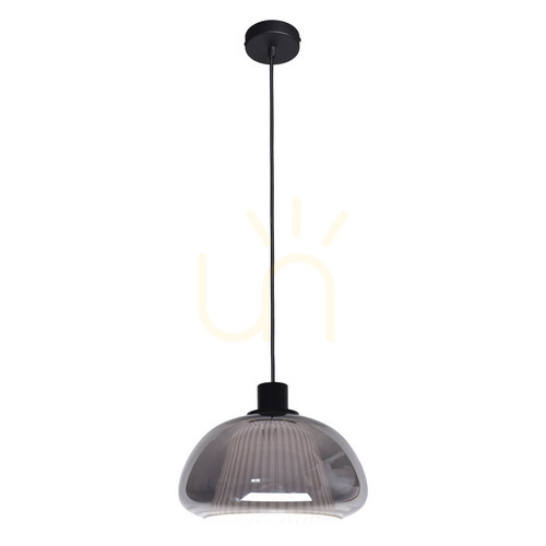 Jelölje be Italux Apiro fekete smoky E27 LED függőlámpa PND-84638-BK-SG