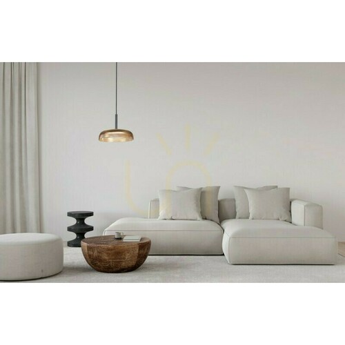 Jelölje be Italux Colle sárga LED függőlámpa 12 W 25 cm PND-48529-BK-YLL