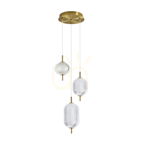 Jelölje be Italux Corado LED aranysárga függőlámpa PND-81438-3-GD