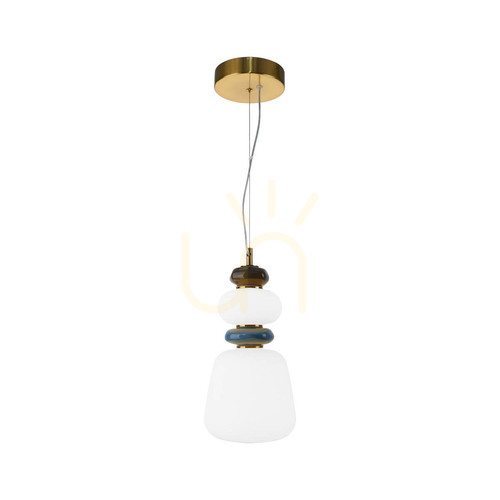 Jelölje be Italux függőlámpa LED 12W aranysárga üveg kerámia 17 cm PND-94981V-3C-GD