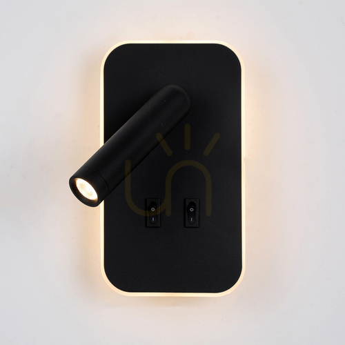 Jelölje be Italux Doria fekete LED fali lámpa 2 pontos WL-83957-1-BK