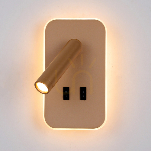 Jelölje be Italux LED fali lámpa 2x8W aranysárga alumínium 3000K WL-83957-1-GD
