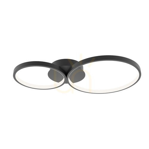 Jelölje be Plafond Italux Maver LED fekete 2 pontos 30W 61,2 cm SPL-20452-2-BK
