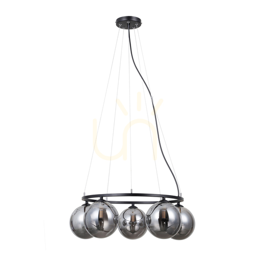 Jelölje be Függőlámpa Italux Molite fekete füstüveg 5xG9 D58cm PND-1098-5R-BK