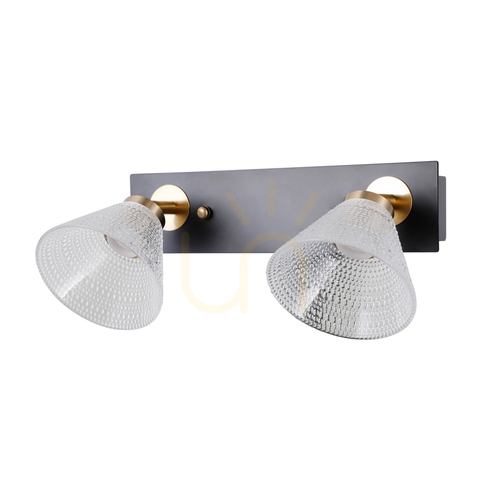 Jelölje be Italux fekete 2 pontos LED fali lámpa WL-34393-2-BK-HBR