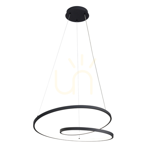 Jelölje be Italux Reina LED függőlámpa 40 W ø60 cm homokfúvott fekete, 3000/4000/6000 K, PND-21692-M-BK