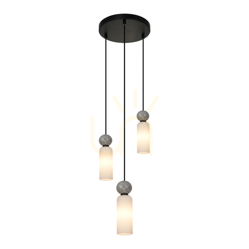 Jelölje be Függőlámpa Italux Santos fekete G9 Ø25 cm PND-95331-3-BK