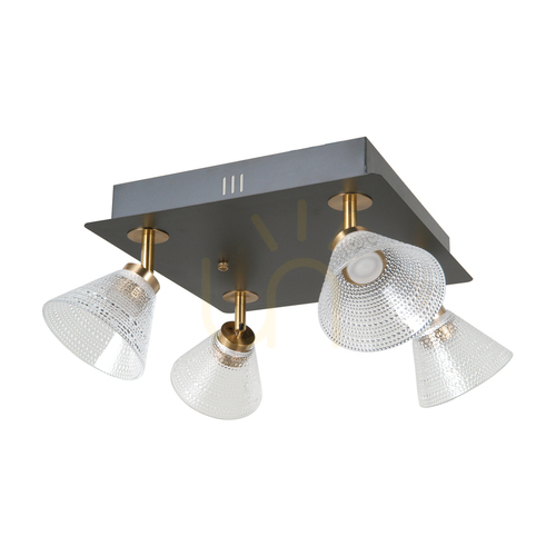 Jelölje be Italux LED fali lámpa fekete 4 pontos 16W üveg WL-34393-4S-BK-HBR