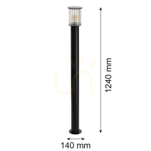 Állólámpa Argon NORFOLK fekete IP44 8750 small 5