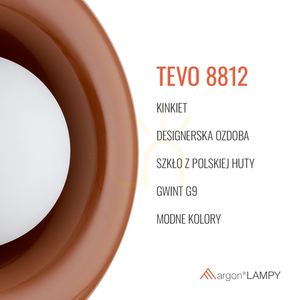 Fali lámpa ARGON TEVO fehér terrakotta üveg G9 8812 small 5