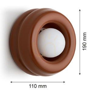 Fali lámpa ARGON TEVO fehér terrakotta üveg G9 8812 small 6