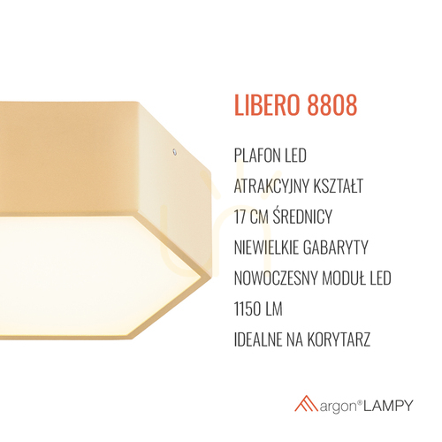 Jelölje be Plafon ARGON Libero arany LED 1W 230V IP20 8808