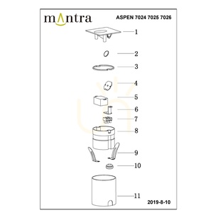 Mantra ASPEN 7025 falba süllyeszthető LED-lámpa, fekete, 3 W, 3000 K small 7