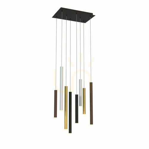 Jelölje be Mantra CALA 8083 csillár LED 48W 3000K 3360lm 8 függeszték fehér fekete arany corten 50x30 cm