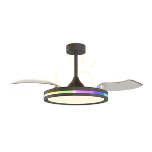 Mantra NORTH 8730 fekete mennyezeti ventilátor LED-világítással és behúzható lapátokkal small 2