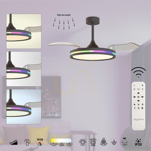 Mantra NORTH 8730 fekete mennyezeti ventilátor LED-világítással és behúzható lapátokkal small 5