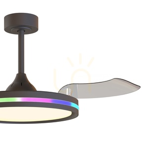 Mantra NORTH 8730 fekete mennyezeti ventilátor LED-világítással és behúzható lapátokkal small 6