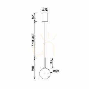Mantra PUEBLA 8887 fekete LED függőlámpa, 9 W small 3