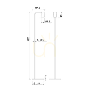 Mantra SAL 8493 arany-fekete állólámpa, 1×GU10, 123,5 cm small 5