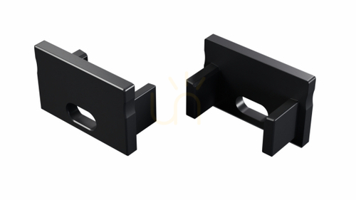 Jelölje be Fekete alumínium végzáró nyílással LUMINES FINO/NIPO/MITO LED-profilokhoz 12-1702-10