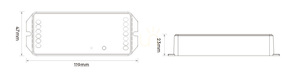 MiBoxer PR2 MONO/CCT LED-szalag-vezérlő, 12–48 V DC, 20 A, 2,4 GHz RF small 1