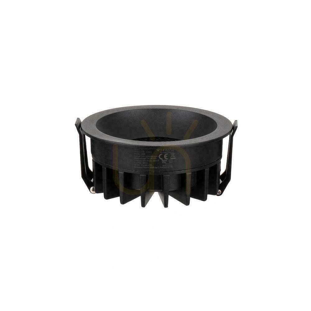 Kilátás V-TAC LED Downlight 18W BRIDGELUX CHIP CCT lámpatest Fekete Raster Anti-glare Mézes-méhsejtes VT-17018 1860lm V-TAC LED Downlight 18W BRIDGELUX CHIP CCT lámpatest Fekete Raster Anti-glare Mézes-méhsejtes VT-17018 1860lm