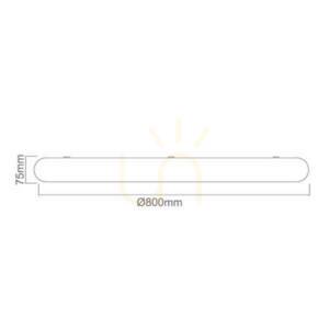Plafon LED Piatto 80 cm fehér 73W 3000K Open Design Highlights small 1