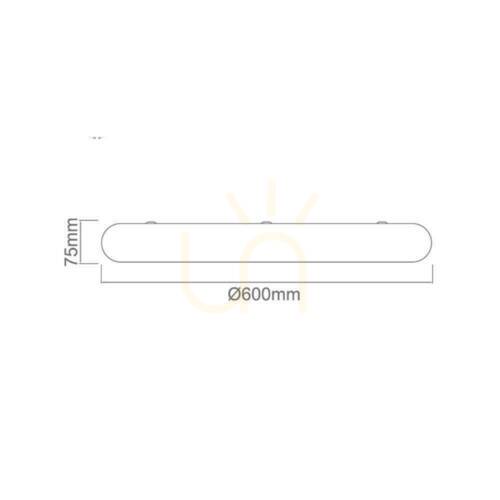 Jelölje be Plafon Piatto 60 cm LED 55W 3000K fehér-fekete Open Design Highlights