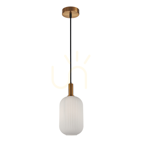 Jelölje be Függőlámpa Italux Della E27 aranysárga üveg 20 cm PND-31982-1A-GD