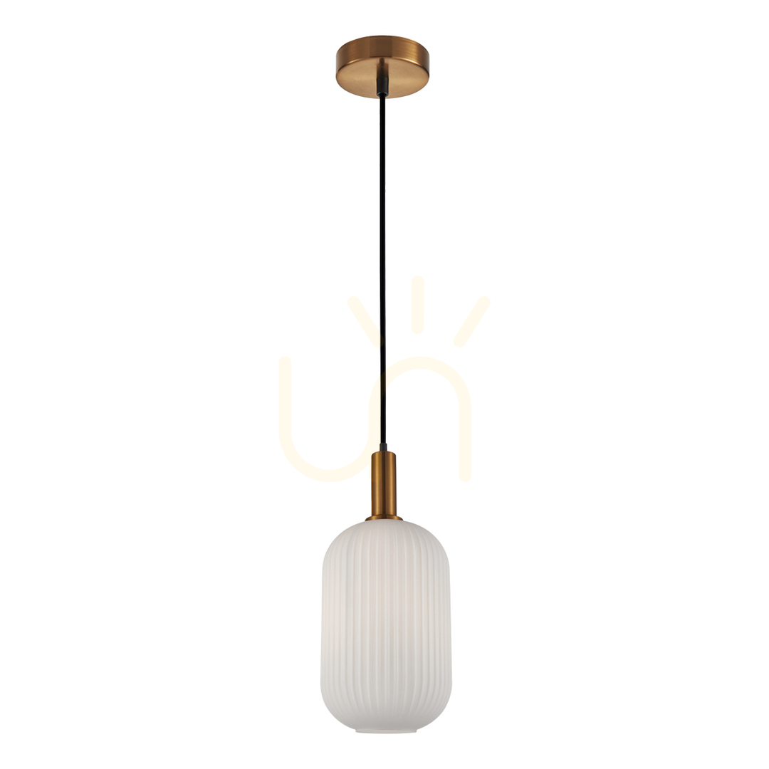 Jelölje be Függőlámpa Italux Della E27 aranysárga üveg 20 cm PND-31982-1A-GD Függőlámpa Italux Della E27 aranysárga üveg 20 cm PND-31982-1A-GD