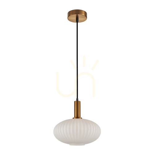 Jelölje be Italux Della függőlámpa E27 aranysárga üveg 30 cm PND-31982-1B-GD