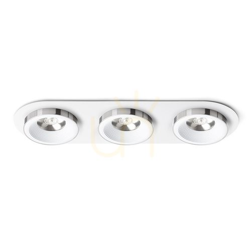 Jelölje be Rendl SHARM R III R14574 süllyesztett lámpatest, fehér-króm, 3 × 10 W LED 3000 K, 24°, 2700 lm