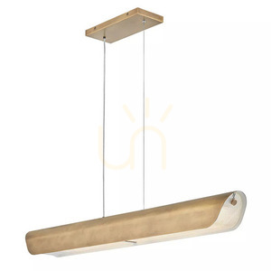 Hinkley Arco lineáris LED függőlámpa 117 cm sárgaréz Heritage Brass - Elstead small 0