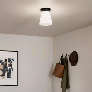 Albers mennyezeti lámpa - 1 foglalat - fekete, opál üvegbúra Elstead small 4