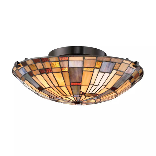 Jelölje be Inglenook plafond - 2 fényforrás - Valiant bronz Elstead