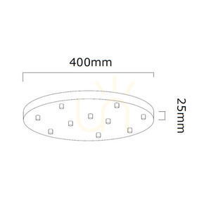 Függőlámpa Ero Open Design Highlights fehér opál króm fekete arany G9 10x8W 400mm small 2
