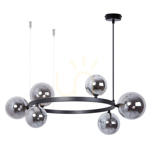 Jelölje be Csillár Sigma BOLERO 6 grafit fekete üveg G9 72 cm 41325