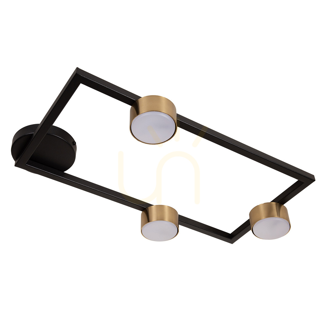 Jelölje be Plafon Sigma FRAME 3 fekete/arany 41284 Plafon Sigma FRAME 3 fekete/arany 41284