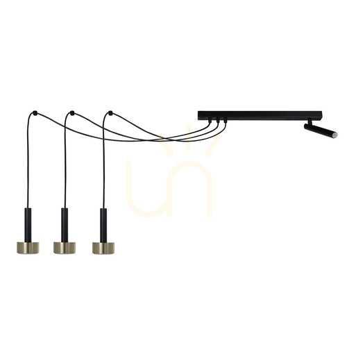 Jelölje be Függőlámpa Sigma STAMP Spider 3+1 fekete-arany GX53 50 cm 41257