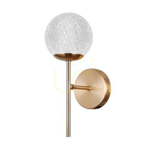 Jelölje be Italux G9 aranysárga LED fali lámpa, modern, 28 cm, WL-40827-1-HBR-CL