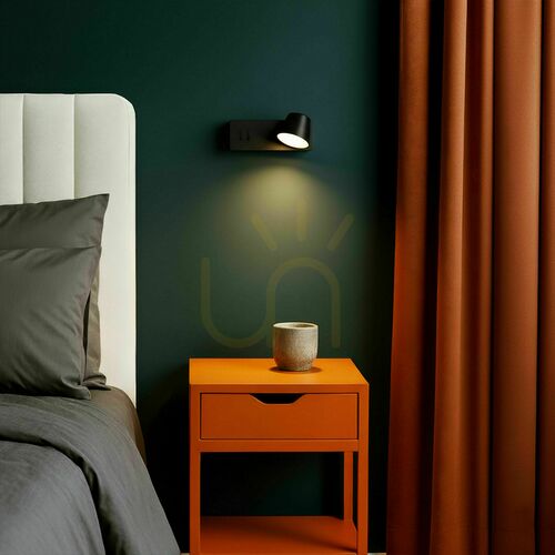 Jelölje be Rendl AMADEUS R14522 fekete LED falilámpa olvasófénnyel és háttérvilágítással, 4+6 W 3000 K