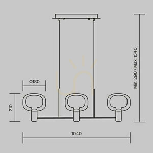 VISION függesztéklámpa MOD411PL-03G Maytoni small 8